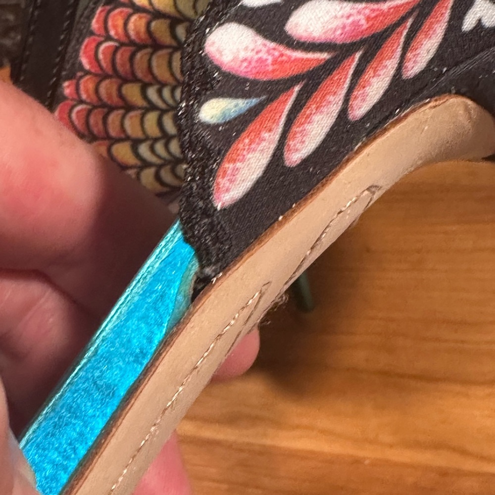 Sophia Webster Flutura Feather Peacock Metallic Stilettos Size 7 Heels Sz 37.5 - Picture 12 of 15
